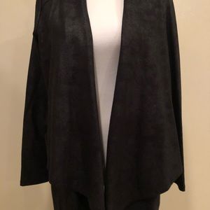 DKNY jeans. Black flyaway front jacket